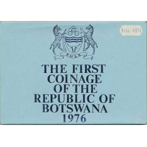 Botswana, 1976 Annual Set (1, 5, 10, 25, 50 Thebe, 1 Pula) 6 pieces KM P