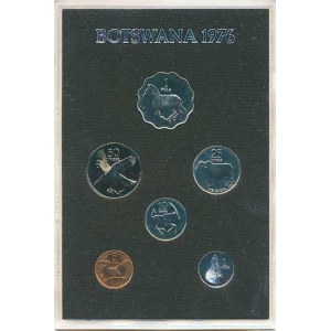 Botswana, 1976 Annual Set (1, 5, 10, 25, 50 Thebe, 1 Pula) 6 pieces KM P