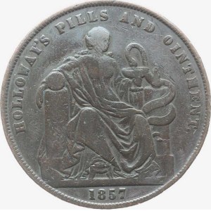 Australien, Victoria (1837–1901), Token 1857 – Professor Holloway London, Kopf nach links, Aufschrift / Griechisch