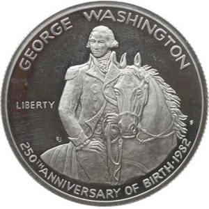 USA, 1/2 dolára 1982 S – 250. výročie narodenia Georgea Washingtona KM 2