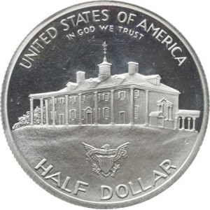 USA, 1/2 dolára 1982 S – 250. výročie narodenia Georgea Washingtona KM 2