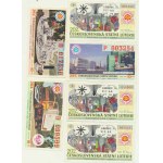 Bonds, lotteries, miscellaneous, Czechoslovak State Lottery—No. 202, Series T, P (2x); 257, 2