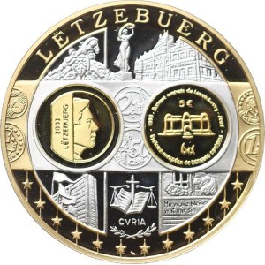 Coins minted by Národní Pokladnice, EUROPA, Map of a United Europe / Luxembourg