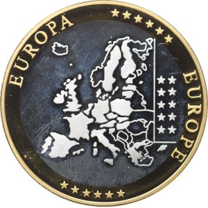 Coins minted by Národní Pokladnice, EUROPA, Map of a United Europe / Luxembourg