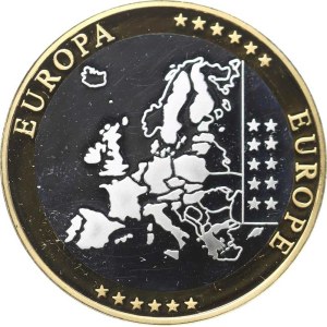 Coins minted by Národní Pokladnice, EUROPA, Map of a United Europe / Austria