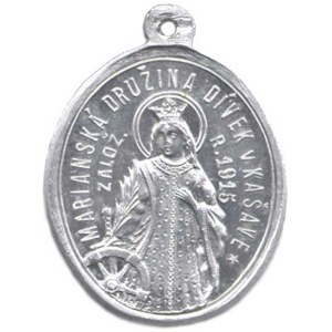 Religious Medals, Kašava—Marian Girls' Society, founded in 1915, A: Saint Catherine