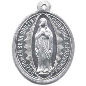 Religious Medals, Kašava—Marian Girls' Society, founded in 1915, A: Saint Catherine