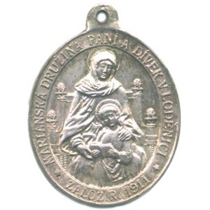 Religious Medals, Loděnice (near Beroun) — Marian Society of Ladies and Girls, founded in 1911