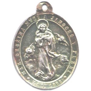 Religious Medals, Pilsen—Marian Society of Men and Boys, founded in 1909