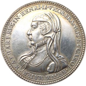 France, Catherine de' Medici, portrait from the left in Renaissance attire, copy