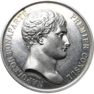 Francie, Napoleon Bonaparte, hlava zprava, opis / 4řádk. nápis ve věnci LO