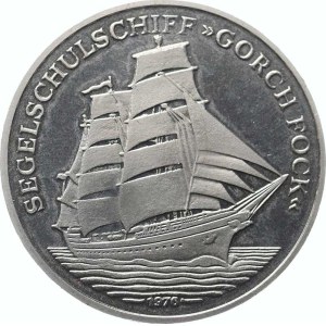 Germany - FRG, Gorch Fock, training sailboat, transcription and date: 1976 / Seefahrt ist