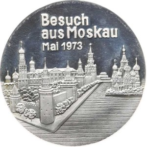 Německo - BRD, Leonid Brežněv a Willy Brandt, dvojportrét zprava, opis / Návštěv