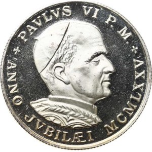 Vatican - Vatican City State, Paul VI, Medal for the Holy Year 1975, Obverse: Bust of the Pope wearing a tiara from