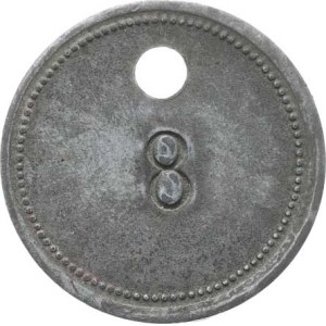 Czechoslovakia - Emergency Stamps, Postage Stamps, V. Podkováň - 1 L Brewery / Number 8 Stamp 25.5 mm, Original