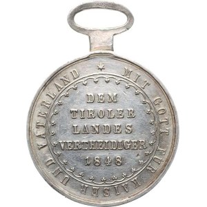 Franz Joseph I, Tyrolean Silver Commemorative Medal from 1848 (established in Olomouc)