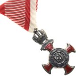Franz Joseph I, Silver "Cross of Merit 1849" with a crown, with hallmarks