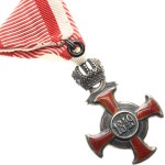 Franz Joseph I, Silver "Cross of Merit 1849" with a crown, with hallmarks