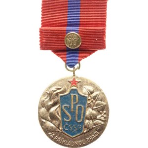 Hasičské medaile a odznaky, Medaile Za příkladnou práci SPO ČSSR pozlac. bronz