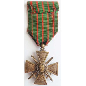France, Third Republic (1871–1941), War Cross (La Croix de la Guerre) 1914–1917 – with a star on the ribbon