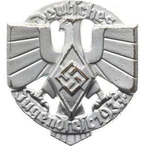 Germany - Third Reich (1933–1945), Deutsches Jugendfest 1937 badge, embossed metal, 36x40 mm