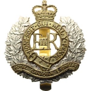 Canada, Engineer Cap Badge: Royal Canadian Engineers - silver with