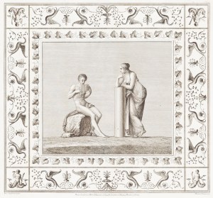 Franciszek Smuglewicz (1745 Warszawa - 1807 Wilno), Muza i Polifem (plansza 29 z Vestigie delle Terme di Tito), po 1776