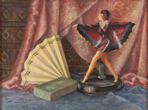 Marian Kulesza (1878 Suwałki - 1943 Wilno), Martwa natura z figurką 
