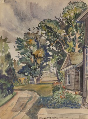 Stanisław Rolicz (1913 Mandżuria - 1997 Sopot), Pejzaż wiejski, 1942