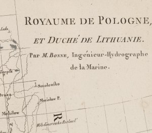 Rigobert Bonne (1727 - 1794), Mapa Polski i Księstwa Litewskiego (