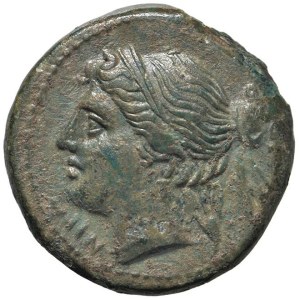 Greek Coins - BRUTTIUM Brettii - AE (circa 215–208 BC) Head of N...