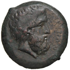 Greek Coins - SICILY Petra - Litra (354/3–344 BC) Head of Zeus E...