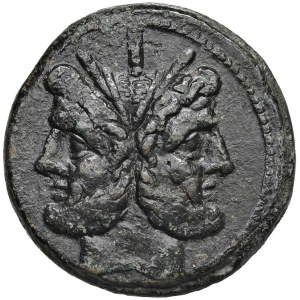 Roman Republic Coins - Anonymous - Axis (after 211 BC) Head of Janus - Re...