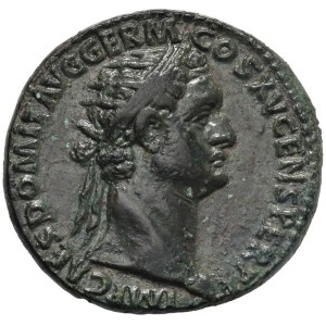 Roman Empire Coins - Domitian (81–96) Dupondius - Radiate Head to the right - ...