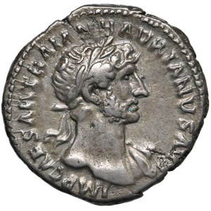 Roman Empire Coins - Hadrian (117–138) Denarius - Laureate Bust to the Right -...