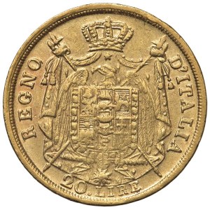Napoleonské mince razené v Taliansku – Napoleon (1805–1814) Miláno – 20 lír 1809 – Gig....
