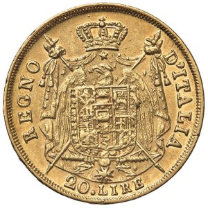 Napoleonské mince razené v Taliansku – Napoleon (1805–1814) Miláno – 20 lír 1811 Puntal...