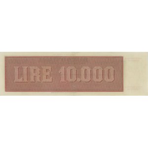 Italian Banknotes - Bank of Italy 10,000 Lire, Provisional Denomination Medu...