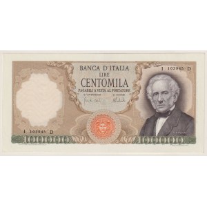 Italian Banknotes - Bank of Italy - 100,000 Lire Manzoni note dated February 6, 19...