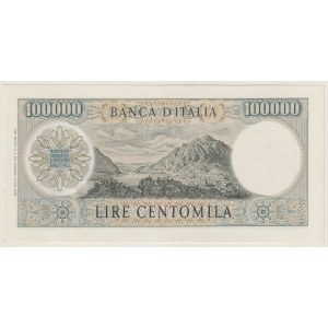 Italian Banknotes - Bank of Italy - 100,000 Lire Manzoni note dated February 6, 19...