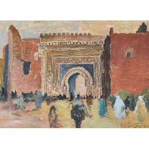 Abraham BEHRMANN (1876-1942), Brama Bab al-Mansur w Meknes, Maroko, 1934