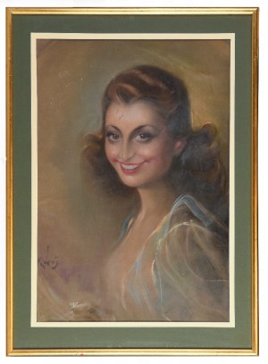 Józef KIDOŃ (1890-1968), Portret kobiety, 1945