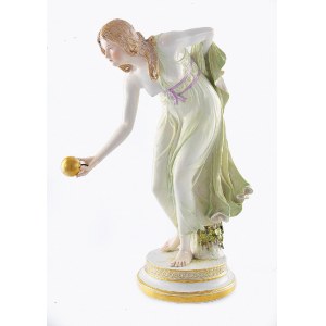 Walther SCHOTT (1861-1938) - model, Manufaktura Porcelany w Miśni, Dziewczyna z kulą (Kugelspielerin)