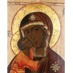 Large Russian Icon depicting the Mother of God Feodorovskaya - XIX century