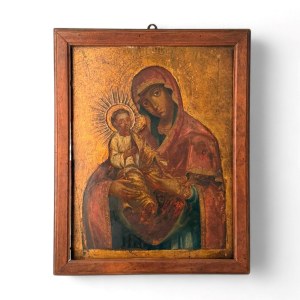 Icon depicting the Mother of God of Tikhvin - Veneto-Cretan school, 17th century