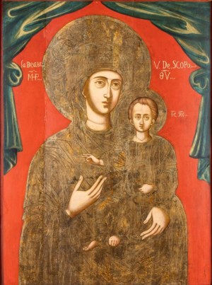 Icon depicting the Virgin Skopiotissa (or Virgin of Mount Skopos) - 18th century