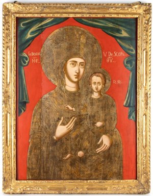 Icon depicting the Virgin Skopiotissa (or Virgin of Mount Skopos) - 18th century