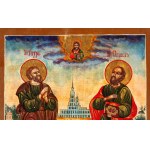 Russian icon depicting Saints Peter and Paul, the Apostles - late 19th century (circa 1880-1900)