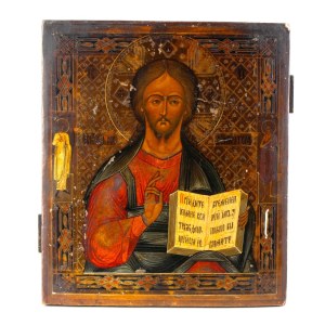 Russian Icon depicting Christ Pantocrator - Late 19th century
