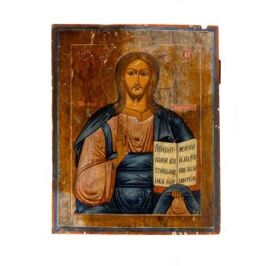 A Russian icon depicting Christ Pantocrator - 19th century